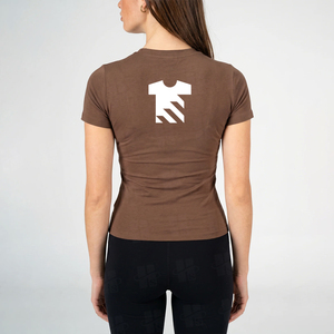 Camiseta de Verano Personalizada con Bordado Plano, 250 g/m², Corte Ajustado, para Mujer, Absorbente de Humedad, Algodón Peinado con Spandex - Product Image 4