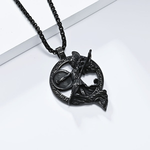 Collar Athena <span class=keywords><strong>de</strong></span> Acero Inoxidable al por Mayor, Colgante <span class=keywords><strong>de</strong></span> la Diosa Griega Guerrera, Joyería <span class=keywords><strong>de</strong></span> Mitología con Escudo y Lanza Vintage para Hombres y <span class=keywords><strong>Mujeres</strong></span> - Product Image 6
