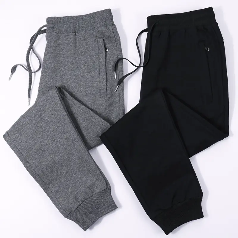Wholesale hight quality polyester cotton plain blank Jogger Pants Elastic Ankles oversized sweatpants custom men's trousers