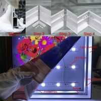 Enseigne lumineuse LED personnalisée pour extérieur, boîte à lumière lumineuse pour décoration intérieure, film PVC imprimé UV, boîte à lumière publicitaire LED pour magasin
