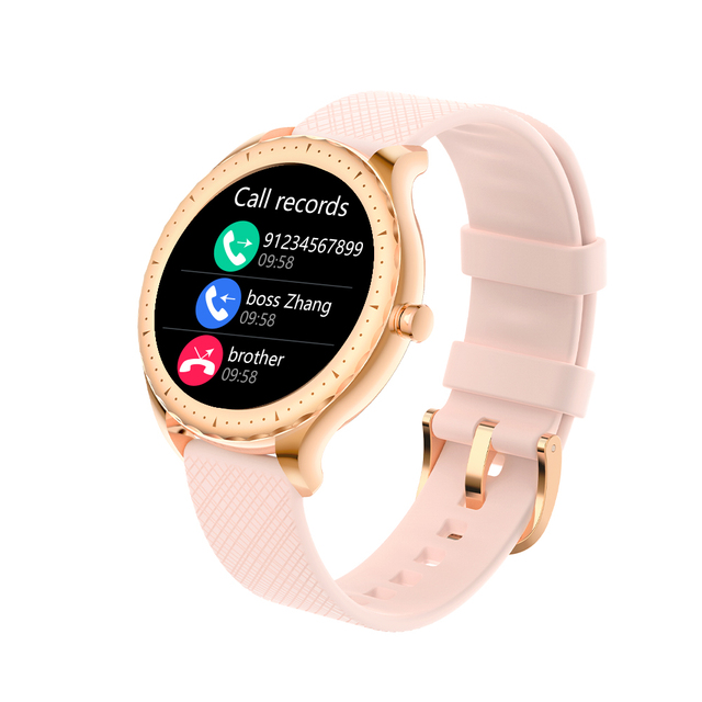 2021 Y1 1.09inch  IP68 Lady Sport Round Smart Watch Women Dynamic UI Temperature Monitoring Smart Watch