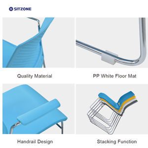 Sitzone Mobilier de bureau moderne de haute qualité Réunion empilable Formation des étudiants Chaise de travailleur de conférence en plastique - Product Image 5
