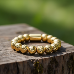 Fashion <b>Beaded</b> <b>Bracelets</b> 316L Stainless Steel PVD <b>Gold</b> Plating Sustainable Resistant - Product Image 3