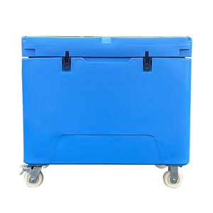 Conteneurs isothermes portables et réutilisables de <span class=keywords><strong>haute</strong></span> qualité, rotomoulés, modernes, 330L, avec roulettes de transport, personnalisables, pour la conservation des aliments et de la glace sèche - Product Image 3