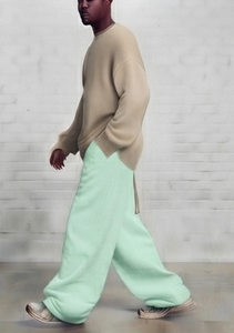 Pantalones Deportivos Holgados de Pierna Ancha para Hombre, de Color Sólido, Estilo Urbano y Deportivo - Product Image 2