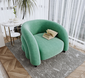 Lazy Wind Pink Single <b>Sofa</b> for <b>Small</b>-Living Space Living Room Bedroom Balcony Cream Style Furniture Trendy Casual <b>Sofa</b> Chair - Product Image 4