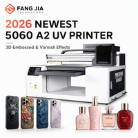 Imprimante UV A2 haute précision 5060 à effet vernis en relief 3D, machine à plat pour cadeaux personnalisés et démarrage de petites entreprises