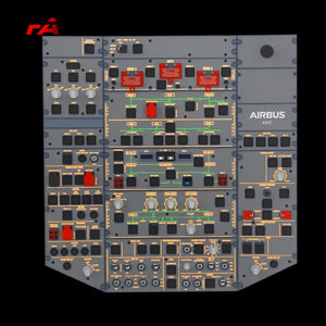 Consola de simulador de vuelo de tamaño completo con panel superior, sistema de iluminación integrado y controles funcionales para venta al por mayor - Product Image 6
