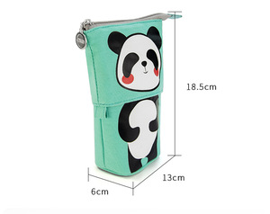 กล่องดินสอผ้าแคนวาสลายการ์ตูนแพนด้าน่ารัก ดีไซน์ใหม่ 2025 ปรับขนาดได้ - Product Image 2