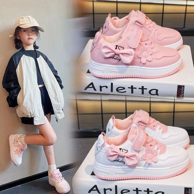 Cute Solid Color Canvas Sneakers Little Girls 2026 Spring/Autumn New Style Wholesale Casual Shoes Breathable Korean Velcro