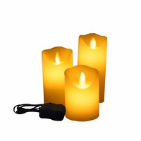 5,3 cm USB-Aufladbare Elektronische LED-Kerze mit Schrägem Anschluss und Schwingender Flamme