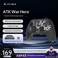 Control Inalámbrico para Juegos ATK Battle Axe Pro Tri-Modo con Joystick de Efecto Hall, Gatillos y Base de Carga para Switch, PC, iOS y Android
