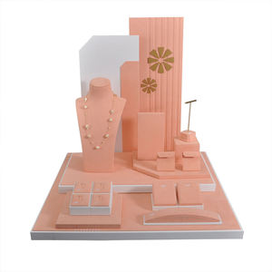 Exhibidores de Joyería de Lujo Personalizados para Tiendas, Exhibidores de Anillos, Collares, Pendientes y Aretes, Exhibidores de Joyería de Microfibra - Product Image 1