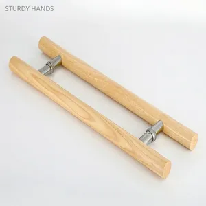 Puerta de <span class=keywords><strong>pilar</strong></span> cuadrada de estilo chino con manija de puerta de madera, manija de puerta de vidrio para oficina, accesorios para <span class=keywords><strong>el</strong></span> hogar, manija de puerta de baño, 1 ud. - Product Image 2