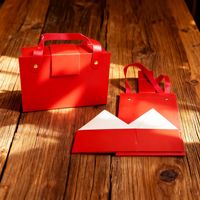 Boîte cadeau pliable personnalisée avec logo, avec poignée, emballage en carton réutilisable exquis pour cadeaux de luxe et vente au détail