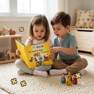 Libro de tela de los estados de la India KIDOGEN para niños |   Libro de aprendizaje sobre el mapa y los estados de la India |   Actividad de identificación geográfica para niños pequeños - Product Image 3