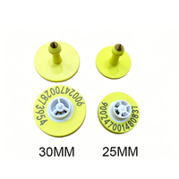 Étiquette d'oreille pour animaux FDX-B de petite taille 25 mm, 134,2 KHz, puce EM4305, pour bétail, bovins, moutons, chèvres, ICAR, pour ferme laitière, directement de l'usine