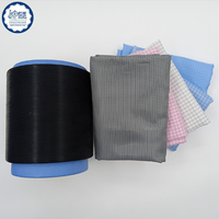 Hilo Antiestático 100% Nailon Grafeno Conductivo Eléctricamente, Hilo Crudo de Alta Tenacidad, Tela Profesional para Tejer y Coser