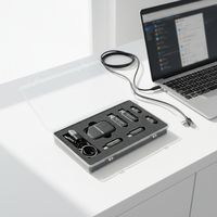 Adaptateur d'alimentation USB C en alliage d'aluminium anti-virus, bloqueur de microphone, bloqueur de données, super chargeur pour ordinateur portable, ensemble personnalisé neuf