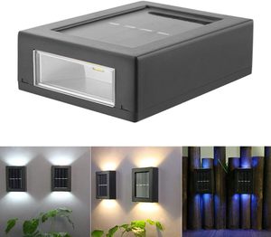 โคมไฟติดผนัง LED พลังงานแสงอาทิตย์แบบใหม่ ดีไซน์ส่องขึ้น/ลง สำหรับสวนและลานบ้าน มาตรฐาน IP55 พร้อมอุณหภูมิสีคู่ - Product Image 5