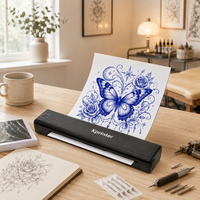 Impresora de Tatuajes Portátil Xprinter P84, Impresora Térmica Inalámbrica Ligera A4 para Artistas del Tatuaje en Viajes