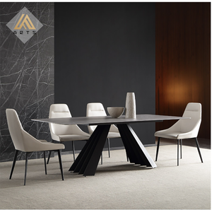 Di alta qualità di lusso sala da pranzo Set di pietra moderna 6 8 10 posti di lusso per rettangolo in metallo tavolo da pranzo Set e sedia Set - Product Image 3