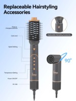 Brosse à air chaud pliable 7-en-1 multi-styler avec accessoires de coiffage interchangeables, sèche-cheveux professionnel, marque privée OEM ODM