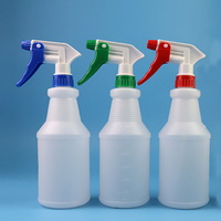 Bouteilles pulvérisatrices en plastique robustes avec buse réglable 16 24 32 oz, flacon pulvérisateur à gâchette en PEHD pour solution de nettoyage automobile