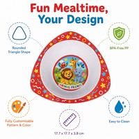 Assiettes en plastique durables, écologiques, sans BPA, imprimées en 3D, de forme irrégulière, réutilisables, pour soupes et plats – Vente en gros