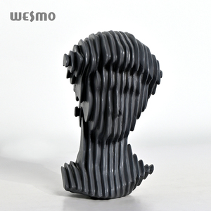 Bắc Âu trừu tượng sáng tạo trừu tượng tối màu xám cắt hình dạng đầu bức tượng nhựa phòng khách văn phòng Tủ trang trí mềm mại - Product Image 5