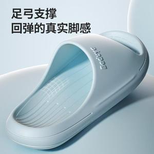 Summer Women's Slippers Thick Sole 4Cm Height Increasing Non Slip EVA Indoor Home Bathroom Shower Use Flip Flops Solid Color - Product Image 4