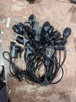 Guirlande lumineuse LED de 10 m avec 10 ampoules, personnalisable, étanche, en plastique ABS, douille E27, pour extérieur