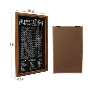 Rustic Wooden Framed Sign for Home Decor <strong>Funny</strong> Wooden Art with Humorous <strong>Quote</strong> for Farmhouse <strong>Bathroom</strong> Decor - Product Image 3