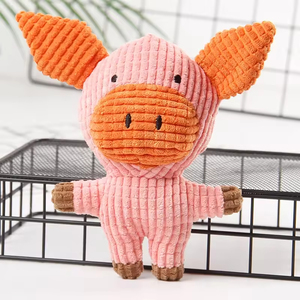 Funny Interactive Pig-Shaped <b>Squeaky</b> Dog Toy Plush Chew Toy for Small Medium Pets Eco-Friendly Cartoon Style Toy Supplies - Product Image 4
