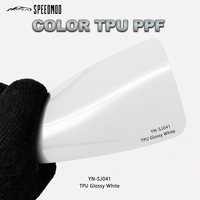 Film de protection de peinture SPEEDMOD en TPU PPF blanc brillant 7,5 mil auto-réparant, film de covering automobile à changement de couleur 1,52 m x 15 m, vente en gros