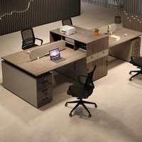 Bureau de direction de luxe moderne en bois avec tiroirs pour bureau de PDG, directement de l'usine