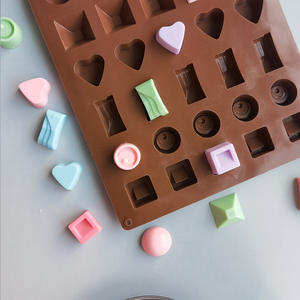 Vendita calda di alta qualità 12-cavità Non bastone in Silicone riutilizzabile cialda cioccolato stampo <span class=keywords><strong>per</strong></span> la cottura di casa - Product Image 6