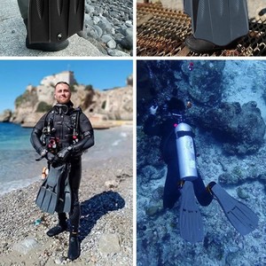 Palmes de plongée souples en caoutchouc à talon ouvert pour entraînement de natation et plongée sous-marine, taille adulte M L - Product Image 4