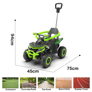 سيارة أطفال بلاستيكية رباعية العجلات عالية الجودة بالجملة، سيارة ركوب للأطفال مع مقبض دفع للأطفال من عمر <span class=keywords><strong>3</strong></span> سنوات - Product Image 2