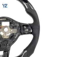 Volant de direction en fibre de carbone véritable personnalisé de haute qualité YZ pour Volkswagen Golf Jetta MK6 GTI CC, volant en cuir perforé