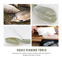 Snelle Reiniging Plastic Vis Scaler Remover Kit No-Mess Vis Ontkalker Tool Met Huid Borstel Vis Schraper Voor Fruit Groente Gereedschap