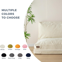 Housse de pouf-lit-canapé extra épaisse, longue, pliable, avec cordon, lavable, amovible pour adultes - pour salon, hôtel ou centre commercial