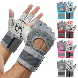 Guantes Deportivos MKAS de Alta Calidad, Transpirables, Antideslizantes, de Medio Dedo, con Soporte Ajustable para la Muñeca - Product Image 1