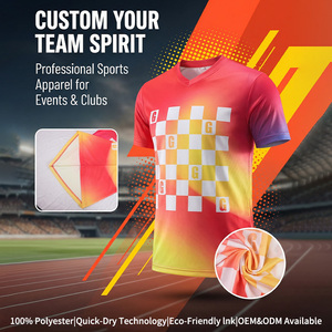 Camiseta de Fútbol Sublimada Personalizada, 100% Poliéster, Secado Rápido, Ropa Deportiva para Clubes y Eventos Deportivos - Product Image 1