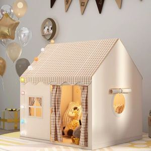 New Arrivals <strong>Tepee</strong> <strong>Tent</strong> for Kids - Ventilated Mesh Window Princess Private Zone <strong>Tent</strong> House for Kids for Girls Aged 5 to 7 Years - Product Image 1