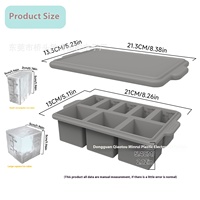 Moule à glace à 8 grilles de grande capacité de qualité alimentaire démoulage facile boîte à glace rapide plastique durable pour l'été