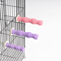 Perchoir à griffes en pierre de sable ondulée colorée pour oiseaux, support de ponçage du bec pour perroquets, accessoire de cage pour perruches, calopsites et parakeets - Vente chaude