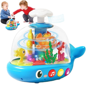 Juguete Musical Educativo Bilingüe EPT Press Spin Aquarium con Luces para Bebés y Niños Pequeños, Desarrollo de Causa y Efecto, Juego de Estimulación Temprana - Product Image 1
