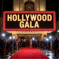 Lettres lumineuses LED GFace Premium style Hollywood, ampoules de signalisation haute luminosité en métal pour enseignes de théâtre Broadway et marquage d'entrée