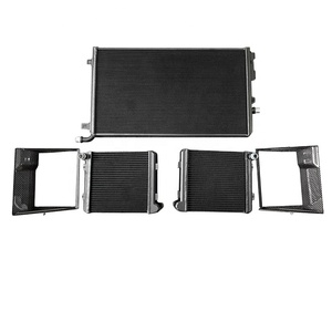 Sợi Carbon Kép Phía Trước Trao Đổi Nhiệt Kit Nước Tản Nhiệt Mát Gió Hướng Dẫn Mui Xe Cho Mercedes Benz W205 C63 - Product Image 1
